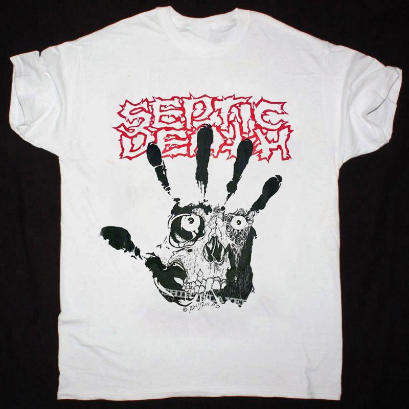 SEPTIC DEATH - Pushead - 1990s Gift For Fan White All Size T-Shirt VC1613 Unisex T-Shirt