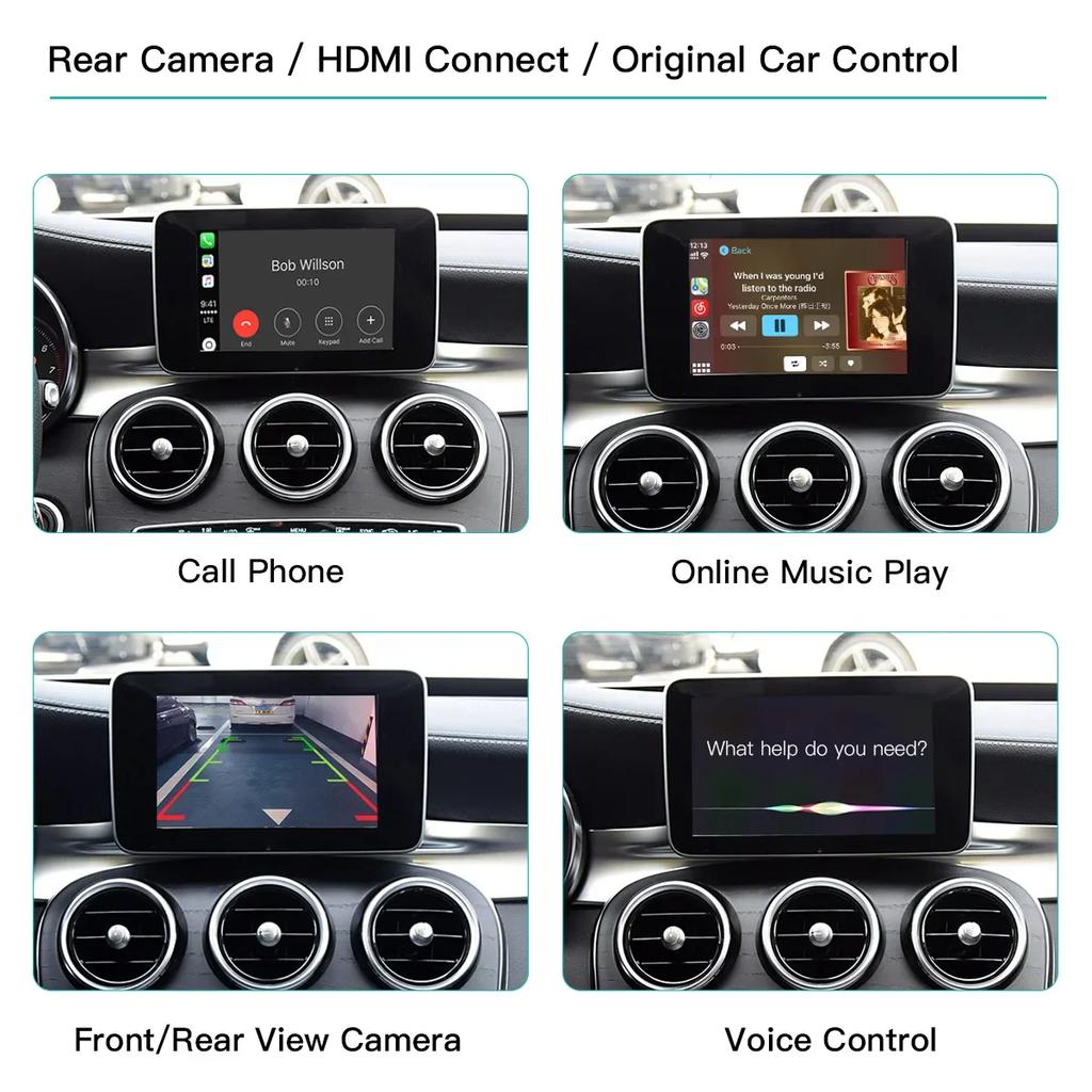 AUTOABC Wireless CarPlay Android Auto для Mercedes Benz ABCE Class GLA CLA CLE W205 W176 C117 W246 W167 NTG5.0 Mirror Link