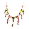 [A2824] - Pink 'Porcelania' Designer Necklace