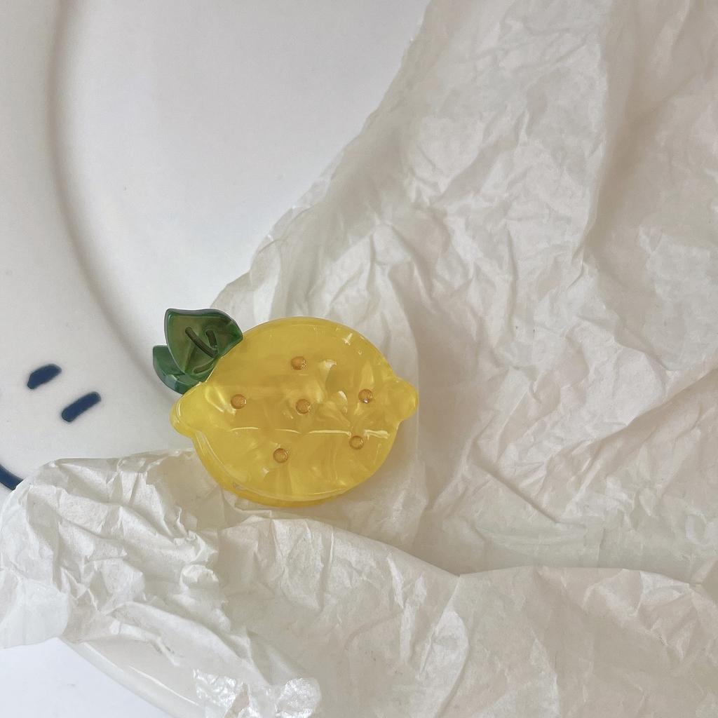 Мультяшный захват для фруктов Милая клубника лимон вишня Ацетатная заколка для волос Виноградная заколка для челки Заколка для собранных волос Верхняя заколка Аксессуар для волос