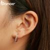 Зажимы для ушей BAMOER из стерлингового серебра 925 пробы со звездами и цирконием для женщин, ювелирные изделия, простые блестящие пряжки для ушей из кубического циркония, подарок