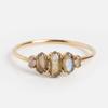 Labradorite 5-Stone Ring: Handmade 925 Sterling Silver Ring: Marquise Shape Gemstone Bridal Jewelry Gift for Her