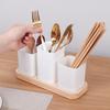 Деревянная подставка Держатель кухонной утвари Пластиковый органайзер для посуды Подставка для палочек для еды Вилки
