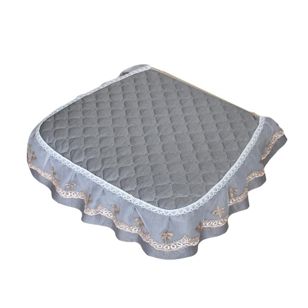 Подушка на стул с защитой от пятен Защита сиденья обеденного стула Стеганая кружевная оборка Подушка на стул с для обеда