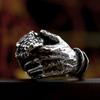 Gothic Vintage Stainless Steel Snake Ring for Men Cool Biker Hand Bones Rings Unique Creative Fashion Jewelry Gift Dropshipping