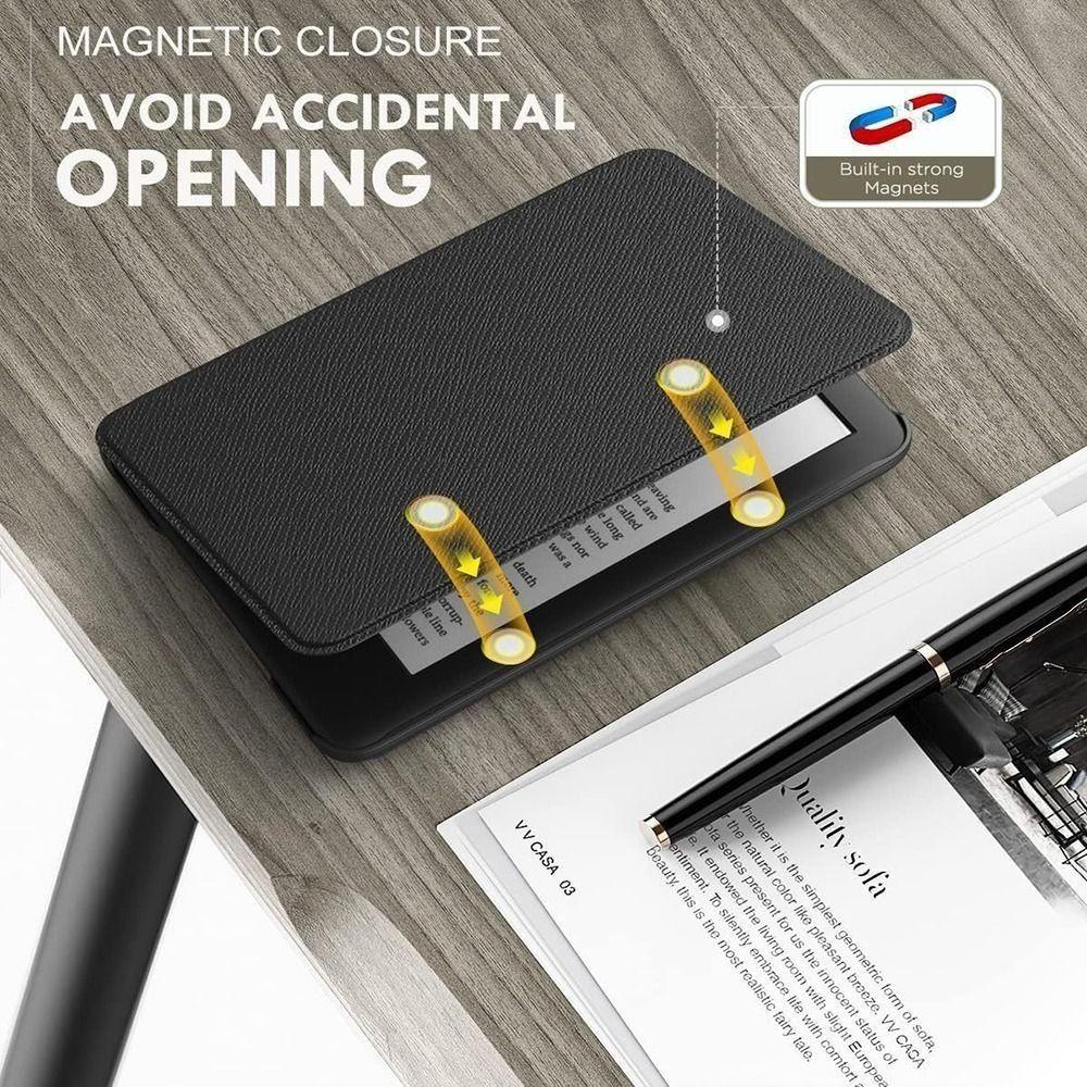 PU Leather Folio Case Anti Scratch C2V2L3 Folio Cover for Kindle 2024 6" (12th Generation)