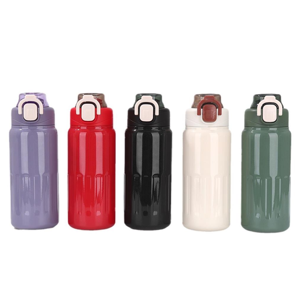 New Stainless Steel Vacuum Thermos Cup Large Capacity with Handle Portable High Appearance Level Men's and Women's Sports Kettle