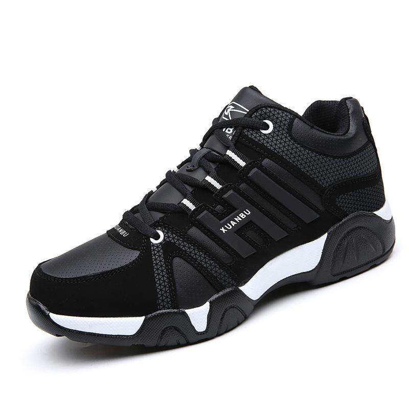 Импортная торговля, спортивная обувь больших размеров, мужская новая износостойкая повседневная обувь, мужские кожаные дорожные амортизирующие кроссовки для бега