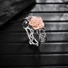 Vintage Rose Flower Rings For Women Men Hollow Exquisite Jewelry Wedding Engagement Party Gifts