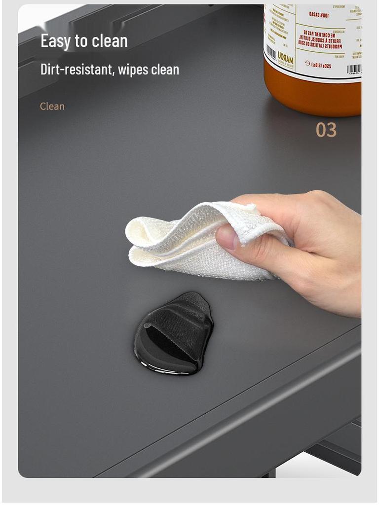 Adjustable Aluminum Kitchen Storage Rack for Condiments, Knives, and Microwave Oven