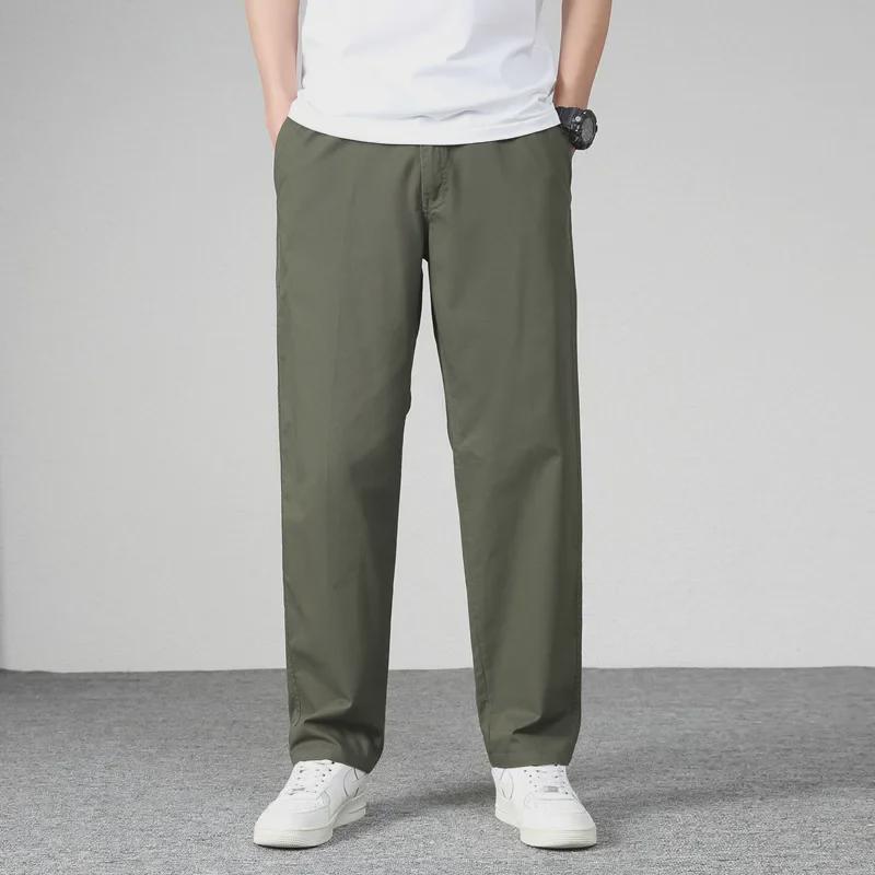 Мужские легкие спортивные брюки с несколькими карманами для активного отдыха - Свободного кроя, Прямые брюки больших размеров