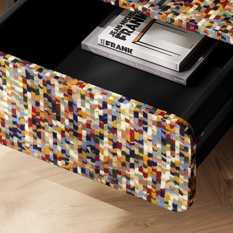 Bedroom Nightstands Small Sized Bedside Table Creative Rainbow Storage Cabinet Artistic Drawer Cabinets Civilian Furniture