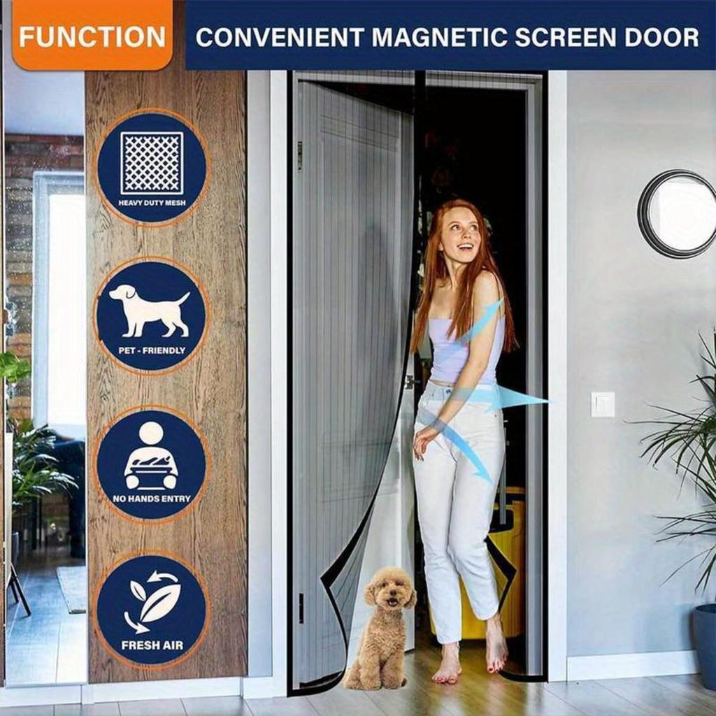 Mosquito Net Curtain Magnets Door Mesh Insect Sandfly Netting with Magnets On The Window Mesh Screen Automatic Closing Door Screen