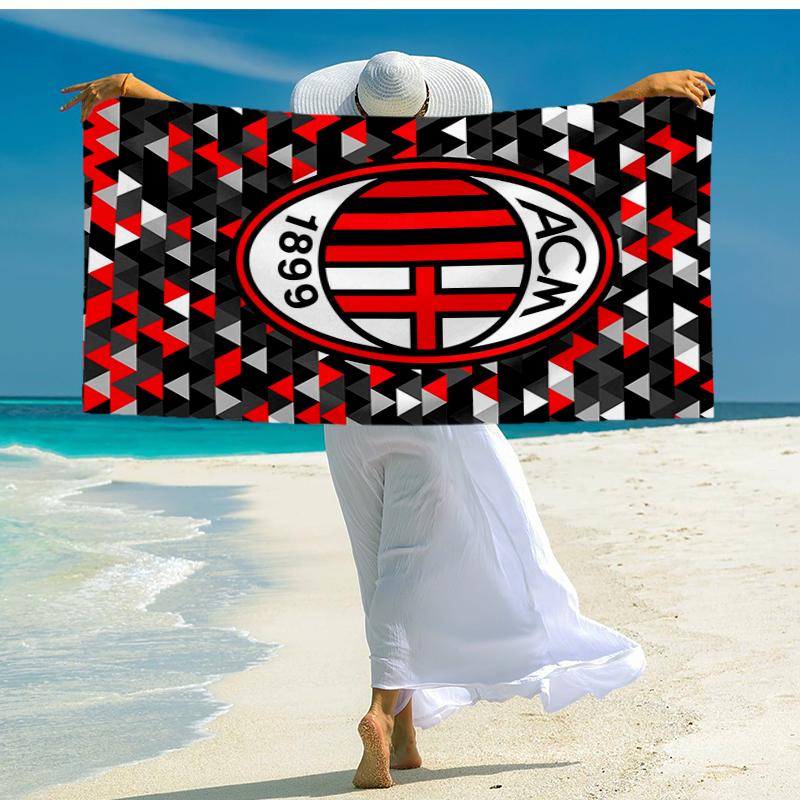 Ac Football Club Beach Towel, Super Soft Microfiber, Gift for Her/Him, Birthday, for Pool, Beach, Travel, Home Decor Fan gifts