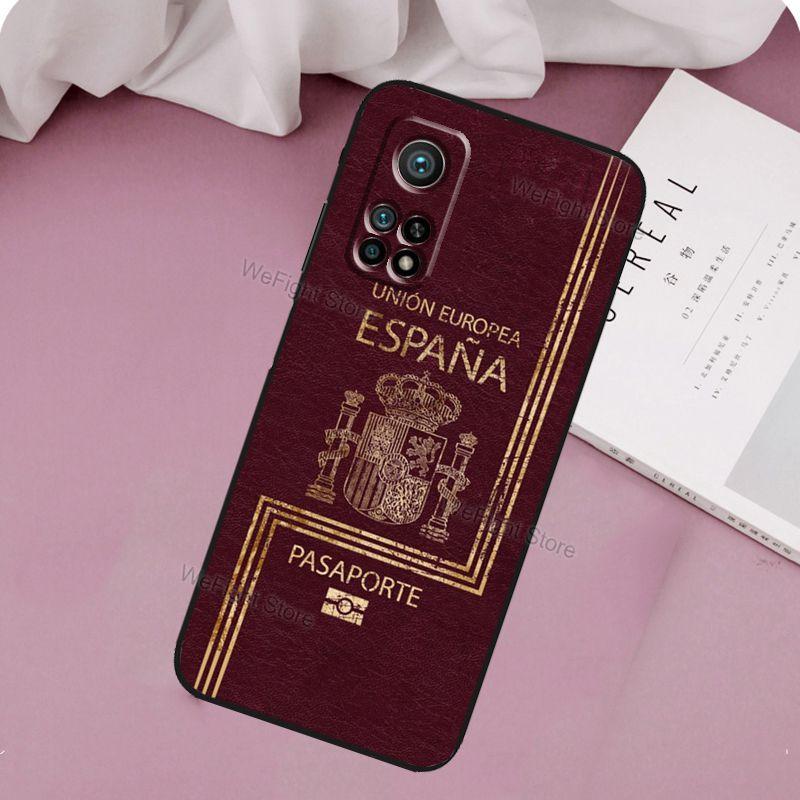 Spanish Passport Flag Case For POCO X3 Pro M3 M4 X3 GT F3 Phone Cover For Xiaomi 10T 11T Pro Mi 11 Lite
