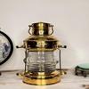 Brass Copper Anchor Kerosene Oil and Electric Working Lantern 35.56 Cm Ship Lantern Rustic Vintage For Home Decor Gifts