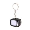 Мини-телевизор Брелок Винтажный Телевизор Симуляция Светодиодный Звуковой Модель Телевизора Брелок Креативный Держатель для ключей Телевизор Подвеска для сумки Брелок для ключей автомобиля