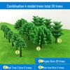 DIY Miniature Landscape Model Trees - Finished Set with Small Trunks