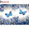 Huacan Diamond Embroidery 5D DIY Diamond Painting Butterfly Picture of Rhinestones Full Diamond Christmas Gift Decor for Home