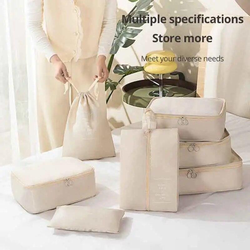 7 шт./набор дорожная сумка для хранения багажа сумка для хранения комплект одежды чемодан одежда нижнее белье ожидание производства отделка упаковка