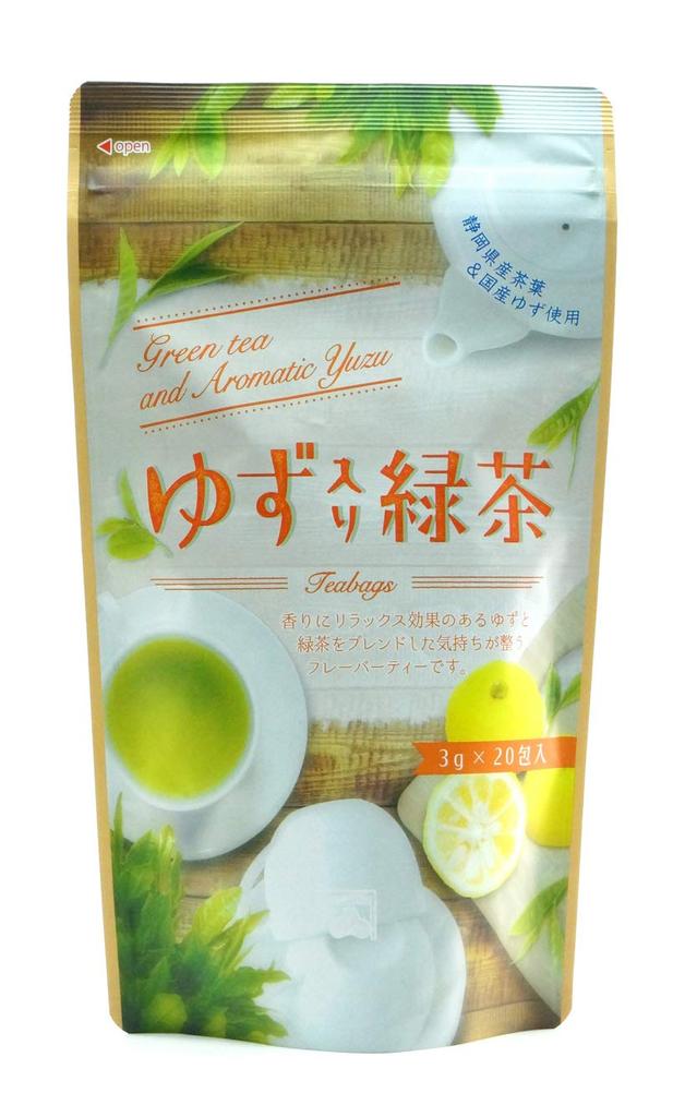 Kanematsu Tea Yuzu Green Tea Bags, 60g x 2 bags