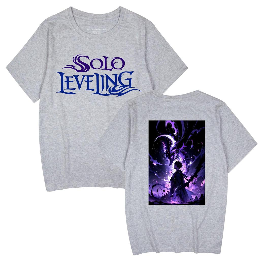 Популярный аниме 'Solo Leveling' Унисекс Повседневная футболка с коротким рукавом для пар