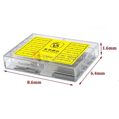 50 шт. винтовых стержней для ремешка часов Rolex, металлический ремешок, винт из нержавеющей стали, инструменты для ремонта часов, набор инструментов для деталей часов, аксессуары