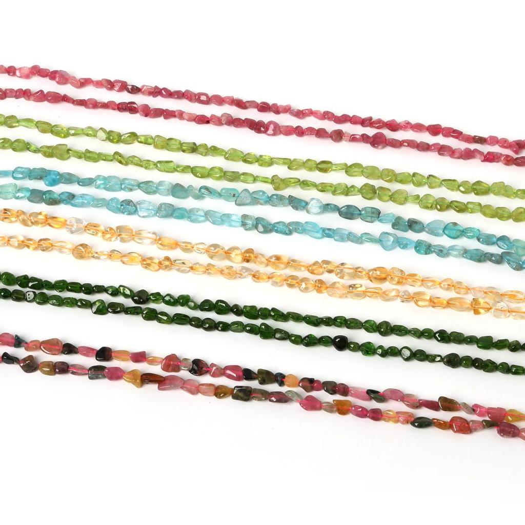 Натуральный камень Апатит Каменные бусины с прямым отверстием Нерегулярные бусины для изготовления ювелирных изделий