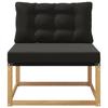Outdoor Center Sofa with Cushions White 79 x 83 x 73 cm Steel