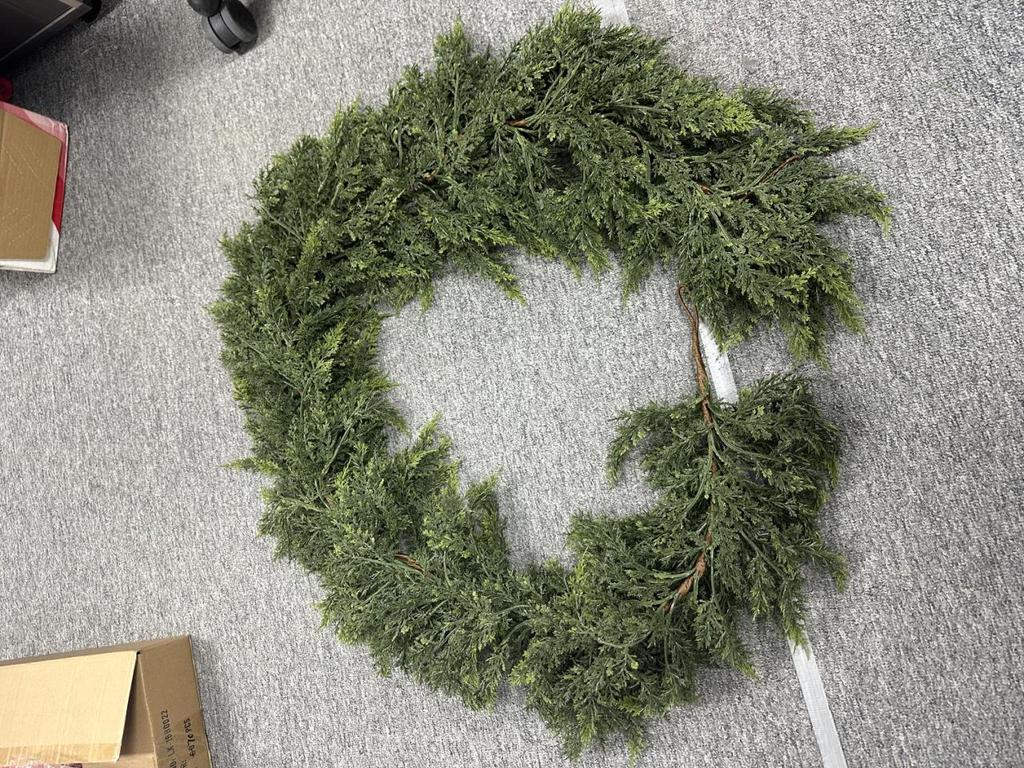 Artificial Simulation Christmas Leaf Cane Soft Feel Needle Vine Door Head Decoration Wall Hanging