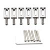 Musiclily Ultra 10.8mm Brass Bridge Saddles for Strat/Telecaster Electric Guitars, Chrome (Set of 6)