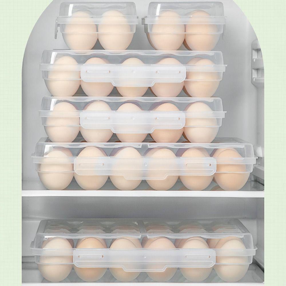 Stackable Design Egg Storage Box Plastic Egg Tray Space Saver Egg Holder  Outdoor Activities