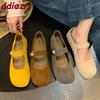 Мода 2025 Новая Мода Металлические Женские Туфли Мэри Джейн Балетки Повседневная Женская Мягкая Обувь Неглубокие Женские Балетки Обувь Лолиты