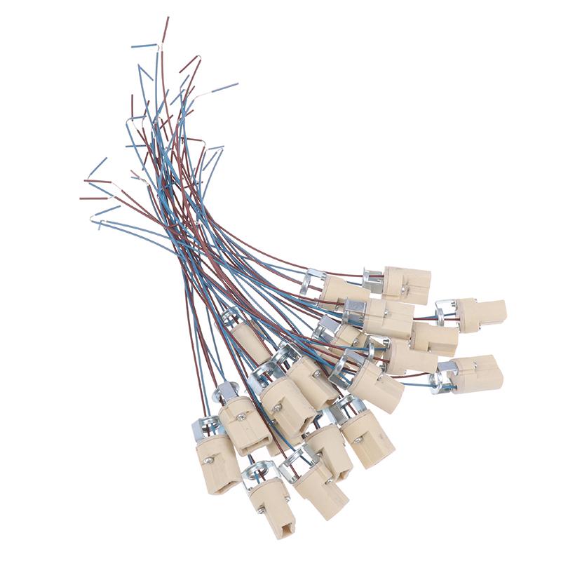 10/20Pcs G9 Light Bulb Socket Ceramic Lamp Base Holder Connector Led Halogen Light Led Lamp Bulb Holder Base Fixture