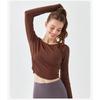 Women Fall Threaded Long Sleeve Yoga Wear Fitness Top
