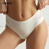 Sexy No Trace Panties for Women Ice Silk Low Waist Underwear Comfort One Piece Lingerie Underpant Female Intimates
