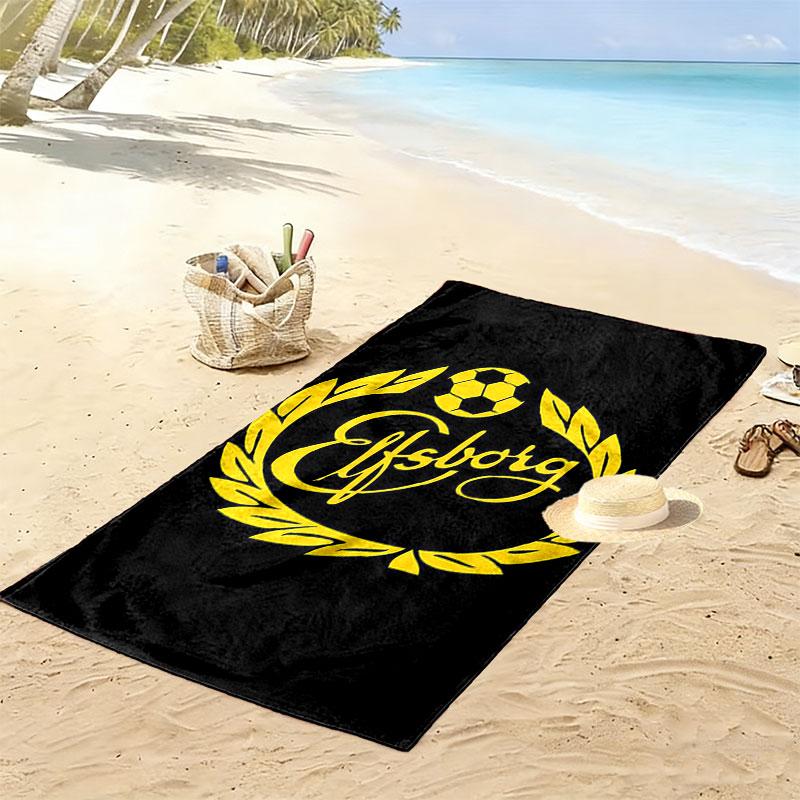 IF Elfsborg Print Beach Towel, Large Soft Quick Dry Towel for Beach Camping Swimming