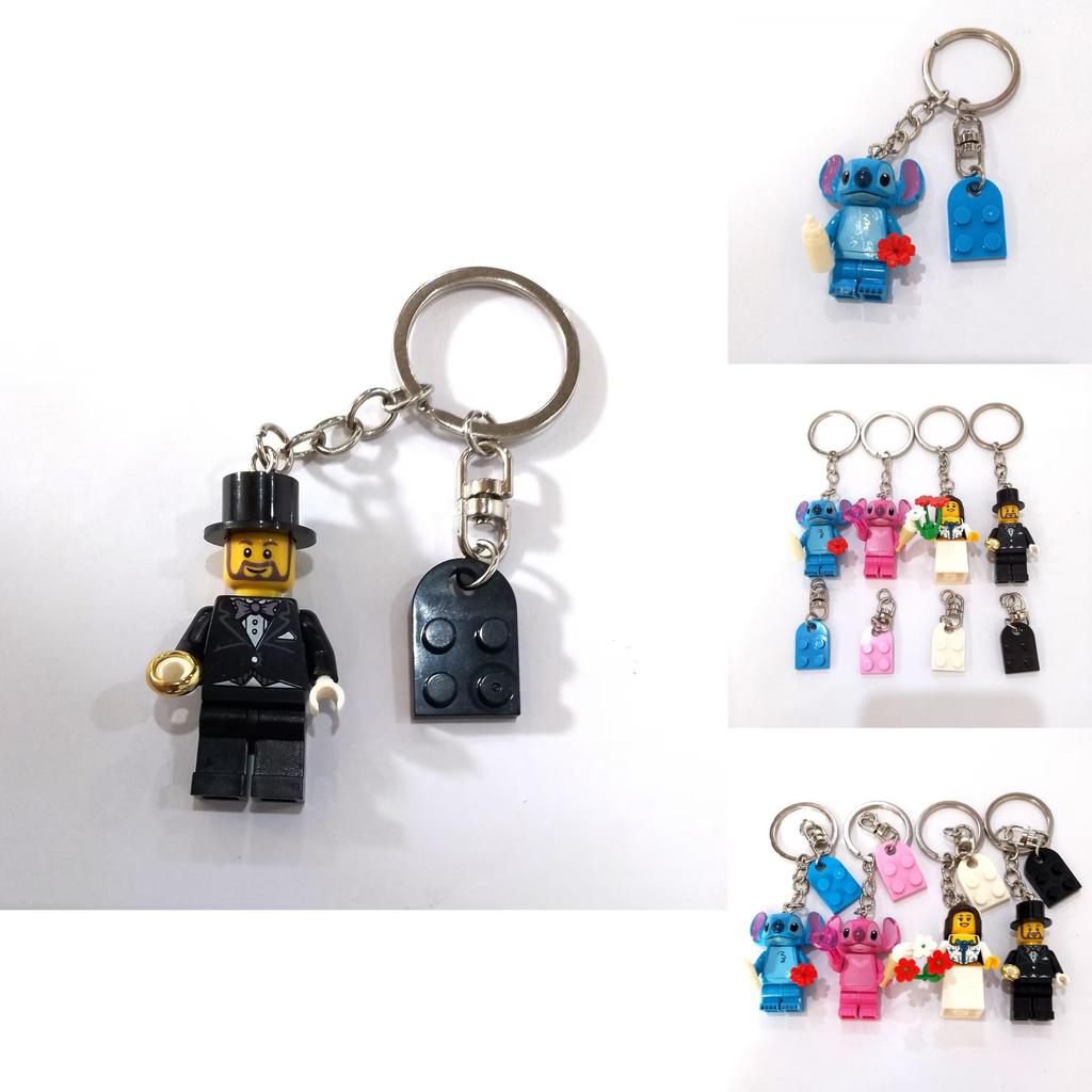 Stitch Plastic Block Keychain Diy Kit For Children And Couples Gift Collectible Accessory
