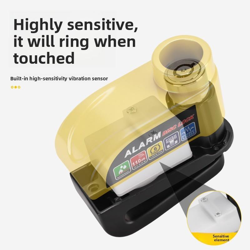 Bicycle Disc Brake Lock Alarm, Electric Vehicle Lock, Motorcycle Brake Disc Anti-theft Lock, Riding Equipment