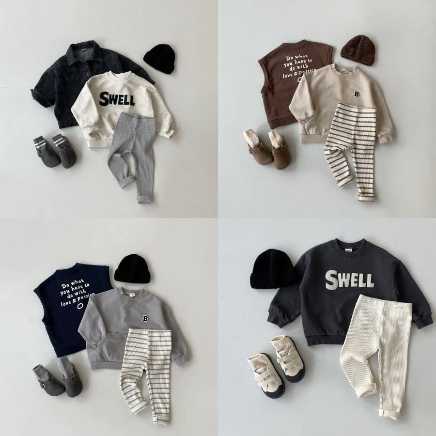 Черные леггинсы из ребристого материала 73 см, длинные брюки с глубокой посадкой и простым узором в виде каймы, корейская одежда для малышей, мальчиков и девочек, детское хлопковое нижнее белье для малышей