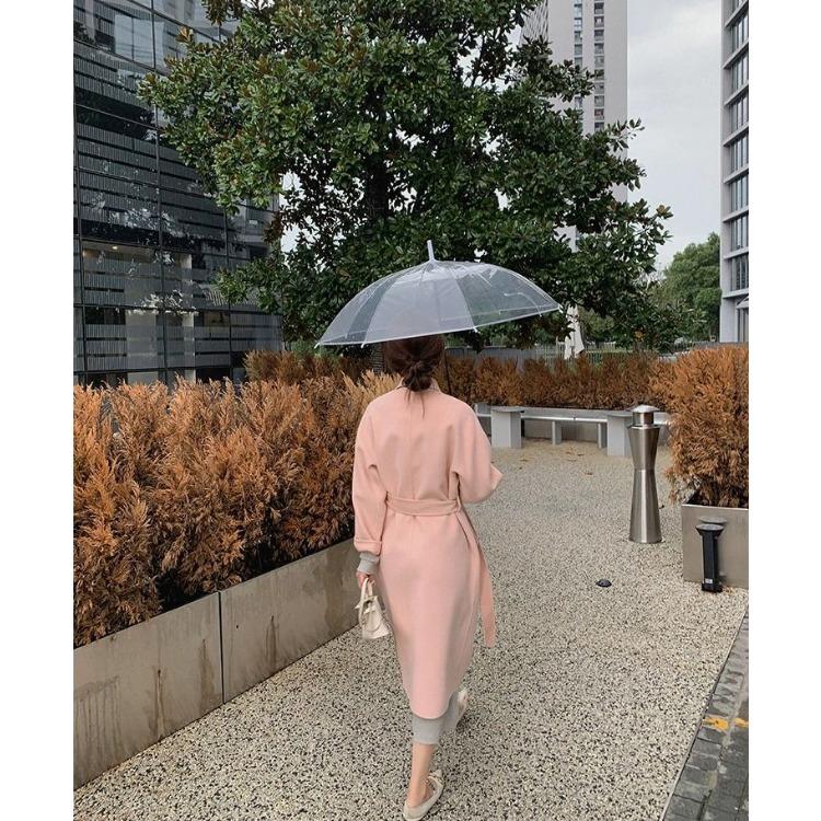 Осеннее и зимнее женское двустороннее кашемировое пальто, длинная часть, элегантный темперамент