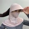 Солнцезащитная шляпа с завязками для женщин, летняя, с защитой от УФ, маска для лица
