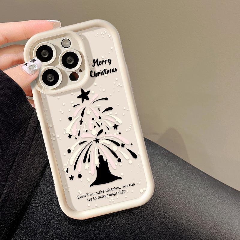 Рождественский чехол для iPhone 11 13 12 14 15 16 Pro Max XR XS Samsung A15 A55 A05 Redmi 12 13C OPPO A16 A18 A60 Reno 11 Vivo Y17S Y12 infinix note