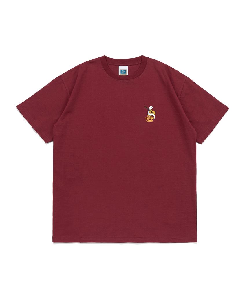 NET SOCIAL CLUB Serpent Of The Apocalypse Unplugged Graphic Short Sleeve T-Shirt (Burgundy)