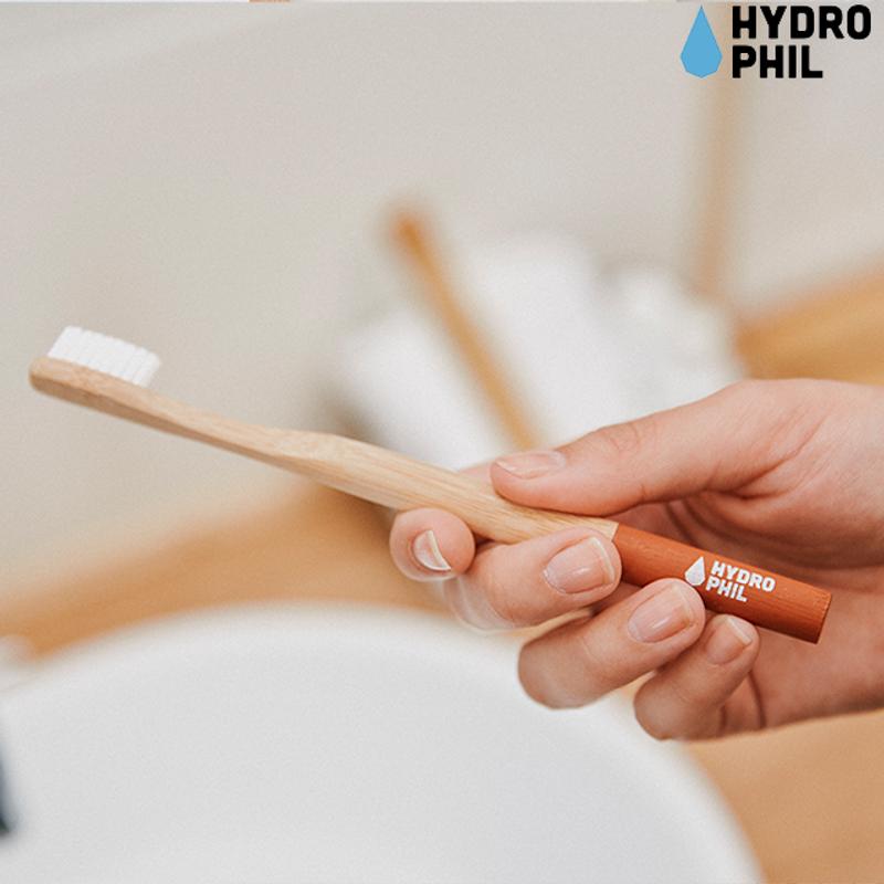 Hydrophil Бамбуковая зубная щетка Средняя Красная 1 шт.