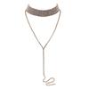 Fashionable Rhinestone Decoration Women Neck Necklace With Tassels For Modern Womens Accessories