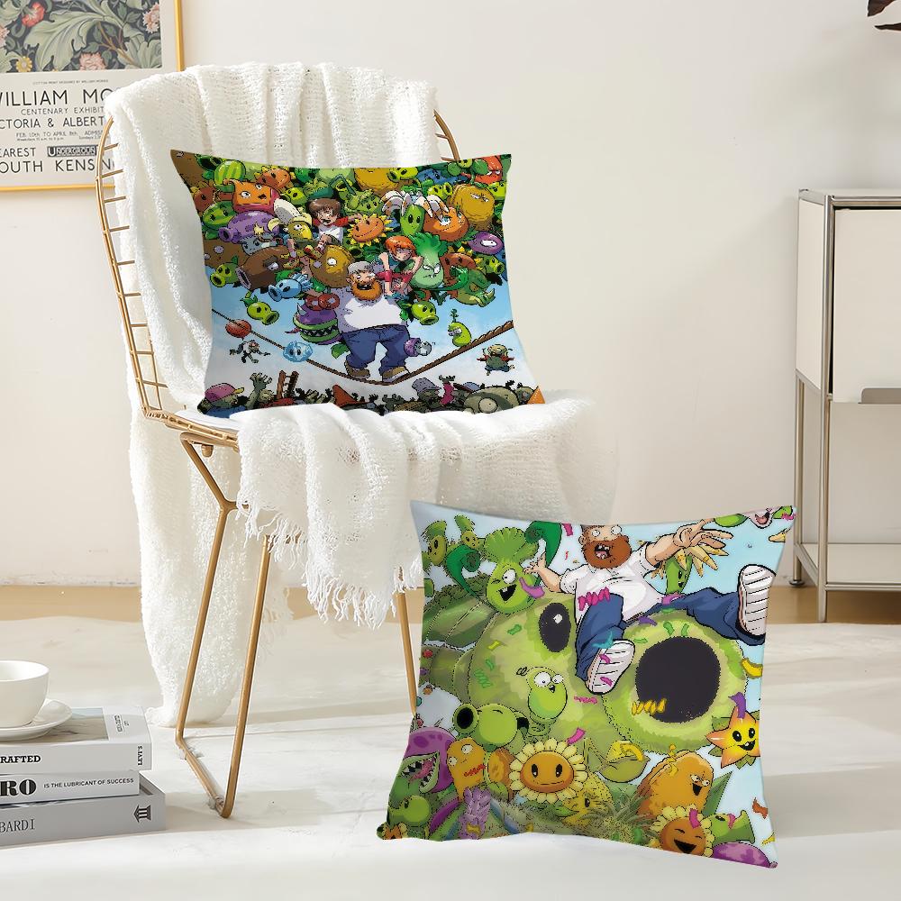 Игровой Подушка Чехол Plants Vs Zombies Стратегия Подходит Для Спален Гостиных Машин Домашнего Декора