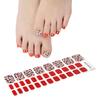 Гелевые накладки на ногти пальцев ног, леопардовый принт, красный лак для ногтей, клей, накладки для ношения на ногтях, маникюрные накладки
