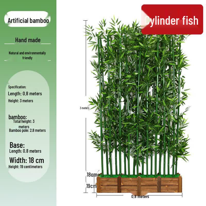 Artificial Bamboo Decorative Partition & Landscaping Set