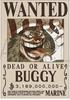 One Piece Wanted Poster Buggy 3.189 Billion Official Navy Wanted Poster Official Merchandise